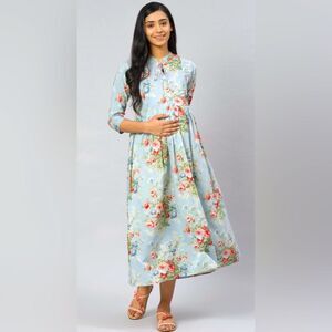 Anayna Dress Maxi Maternity Floral Size M